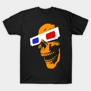 3D Skull (orange) T-Shirt